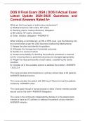 DOS II Final Exam 2024 | DOS II Actual Exam  Latest Update 2024-2025 Questions and  Correct Answers Rated A+