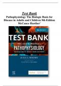 Pathophysiology The Biologic Basis for Disease in Adults and Children 9th Edition  McCance Huether’s Test Bank All Chapters (1-50) | A+ ULTIMATE GUIDE 2023