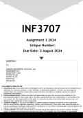  INF3707 Assignment 3 (ANSWERS) 2024 - DISTINCTION GUARANTEED