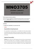 MNO3705 Assignment 3 (Detailed Answers) Semester 2 - Due September 2024