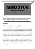 MNO3706 Assignment 1 (Detailed Answers) Semester 2 - Due August 2024