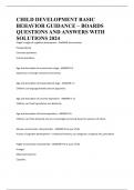 CHILD DEVELOPMENT BASIC BEHAVIOR GUIDANCE – BOARDS QUESTIONS AND ANSWERS WITH SOLUTIONS 2024