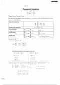 AP Calculus BC Unit 9 - Parametric Equations and Polar Coordinates