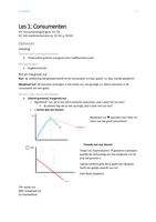 Samenvatting Economie in rechte lijn