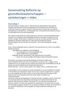 Samenvatting Reflectie op gezondheidswetenschappen (slides+aantekeningen)