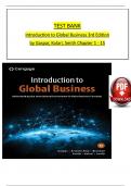 TEST BANK For Introduction to Global Business 3rd Edition by Gaspar & Kolari, All 15 Chapters Covered, Verified Latest Edition