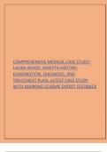 COMPREHENSIVE MEDICAL CASE STUDY:  LAURA WOOD: INDEPTH HISTORY,  EXAMINATION, DIAGNOSIS, AND  TREATMENT PLAN: LATEST CASE STUDY  WITH MARKING SCHEME EXPERT FEEDBACK