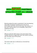 2022 NFHS FOOTBALL UPDATED EXAM (A+ GRADE PASS)