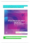 TEST BANK For Applied Pharmacology for the Dental Hygienist 9th Edition by Elena Bablenis Haveles, Verified Chapters 1 - 26, Complete Newest Version