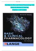 Basic and Clinical Pharmacology 14th Edition TEST BANK by Bertram G. Katzung, Verified Chapters 1 - 66, Complete Newest Version