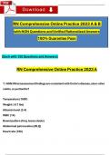 RN Comprehensive Online Practice 2023 A & B with Questions and Verified Rationalized Answers, 100% Guarantee Pass