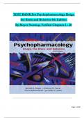 TEST BANK For Psychopharmacology: Drugs, the Brain, and Behavior, 4th Edition By Meyer Nursing, Verified Chapters 1 - 20, Complete Newest Version