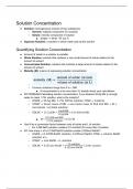 CHEM 130 Chapter 8: Solutions and Aqueous Reactions