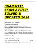 BUAN 6337 EXAM 2 FULLY SOLVED & UPDATED 2024