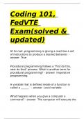 Coding 101, FedVTE Exam(solved & updated).