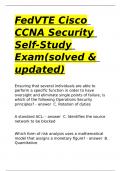 FedVTE Cisco CCNA Security Self-Study Exam(solved & updated).