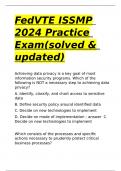 FedVTE ISSMP 2024 Practice Exam(solved & updated).