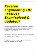 Reverse Engineering 101 - FEDVTE Exam(solved & updated)