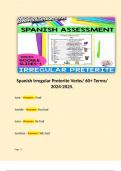 Spanish Irregular Preterite Verbs/ 60+ Terms/ 2024-2025.  