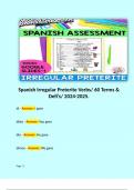 Spanish Irregular Preterite Verbs/ 60 Terms & Defi’s/ 2024-2025.  