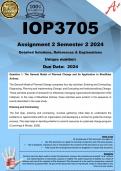 IOP3705 Assignment 2 (COMPLETE ANSWERS) Semester 2 2024 - DUE  6 September 2024