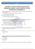 REVIEW LATEST UPDATE EXAM FOR PHARMACOLOGY AND ATI FINAL EXAM RATIONALE GRADED A+.pdf