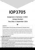  IOP3705 Assignment 2 (ANSWERS) Semester 2 2024 - DISTINCTION GUARANTEED