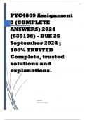 PYC4809 Assignment 3 (COMPLETE ANSWERS) 2024 (635198) - DUE 25 September 2024 ; 100% TRUSTED Complete, trusted solutions and explanations