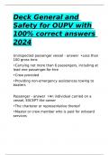 Deck General and Safety for OUPV with 100- correct answers 2024.