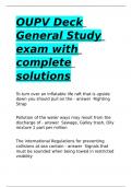 OUPV Deck General Study exam with complete solutions.