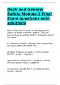 Deck and General Safety Module 2 Final Exam questions with solutions