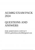 AUI4862 Exam pack 2024(Questions and answers)