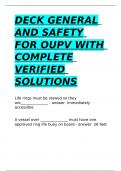 DECK GENERAL AND SAFETY FOR OUPV WITH COMPLETE VERIFIED SOLUTIONS