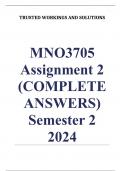 MNO3705 Assignment 2 (COMPLETE ANSWERS) Semester 2 2024 - DUE August 2024 ; 100% TRUSTED Complete, trusted solutions and explanations. Ensure your success with us... 