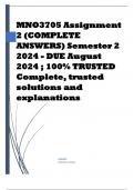 MNO3705 Assignment 2 (COMPLETE ANSWERS) Semester 2 2024 - DUE August 2024 ; 100% TRUSTED Complete, trusted solutions and explanations.