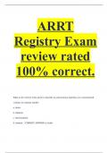 ARRT Registry Exam review rated 100% correct.