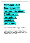 NUR861 1-3 Therapeutic communication