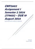 CMY2602 Assignment 1 Semester 2 2024 (779651) - DUE 19 August 2024