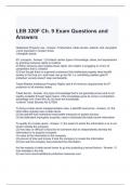 LEB 320F Ch. 9 Exam Questions and Answers