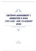 CMY2606 Assignment 1 Semester 2 2024 (781149) - DUE 12 August 2024