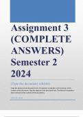 MNO3705 Assignment 3 (COMPLETE ANSWERS) Semester 2 2024 - DUE September 2024 ; 100% TRUSTED Complete, trusted solutions and explanations..