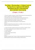 Test Bank - Pharmacology: A Patient-Centered Nursing Process Approach (9th Edition, ) PHARMACOLOGY 9TH EDITION MCCUISTION TEST BANK