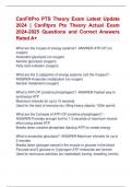 CanFitPro PTS Theory Exam Latest Update  2024 | Canfitpro Pts Theory Actual Exam  2024-2025 Questions and Correct Answers  Rated A+