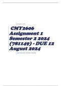 CMY2606 Assignment 1 Semester 2 2024 (781149) - DUE 12 August 2024