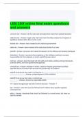 LEB 320f online final exam questions and answers