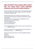 SEC 275 GFACT Exam Update 2024 | GFACT  SEC 275 Actual Exam Latest 2024-2025  Questions and Correct Answers Rated A+