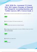 WGU D196 Pre- Assessment V2 (Latest 2024/ 2025 Update) Principles of Financial and Managerial Accounting-Questions and Verified Answers| 100% Correct| Grade A