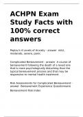 ACHPN Exam Study Facts with 100- correct answers