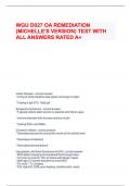 WGU D027 OA REMEDIATION (MICHELLE'S VERSION) TEST WITH ALL ANSWERS RATED A+