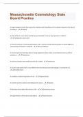 Massachusetts Cosmetology State Board Practice Updated 2024/2025 Actual Questions and answers with complete solutions